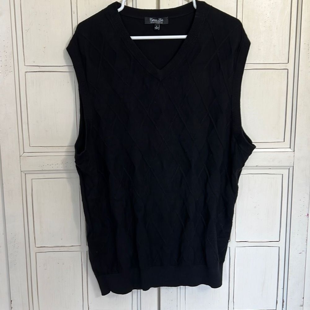 Cypress Links Sportswear size x-large black golf sweater vest argyle pattern